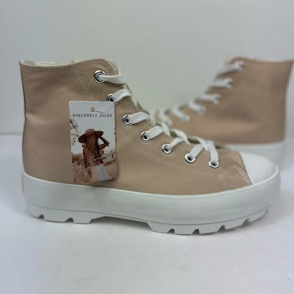 Women’s Sincerely Jules Canvas Platform Sneaker Size US 10 - Picture 9 of 9